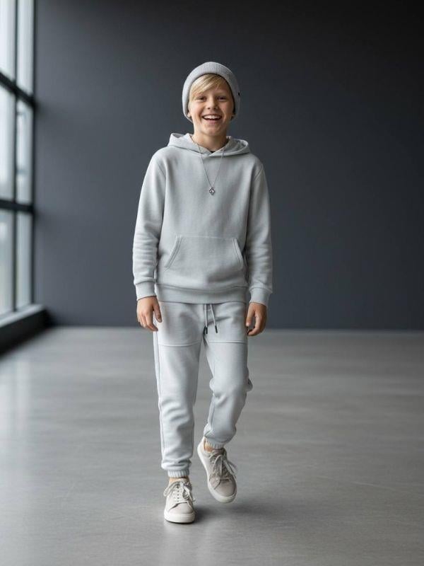 Erkek Çocuk Pamuklu Beli Paçası Lastikli Eşofman Alt