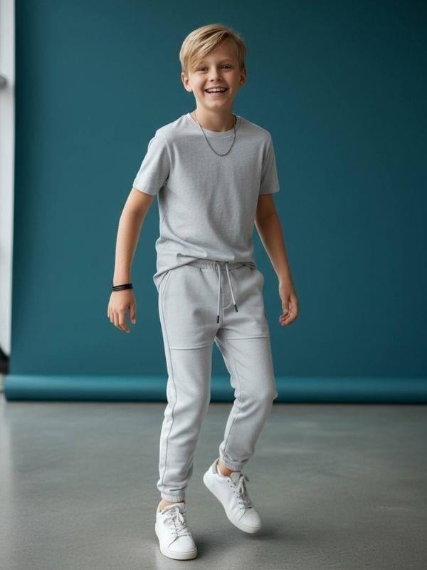 Erkek Çocuk Pamuklu Beli Paçası Lastikli Eşofman Alt