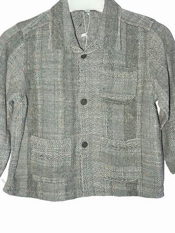 Erkek Çocuk Pamuklu Cepli Desenli Ceket