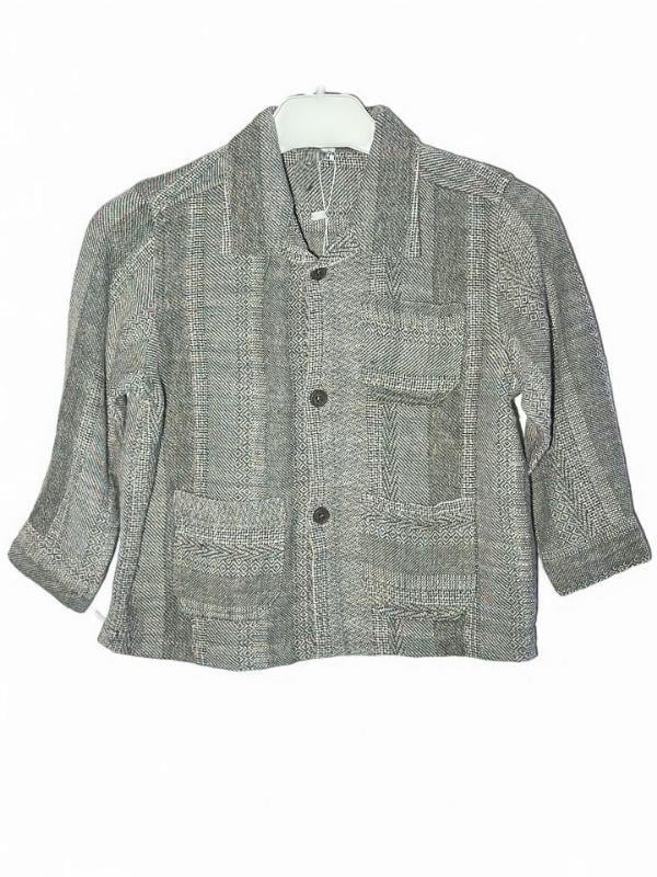 Erkek Çocuk Pamuklu Cepli Desenli Ceket