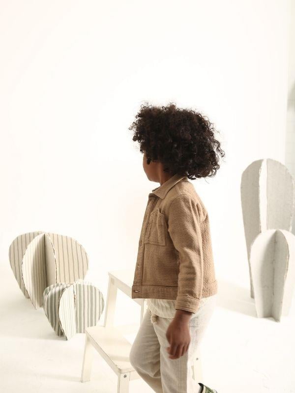 Erkek Çocuk Pamuklu Cepli Düğmeli Ceket