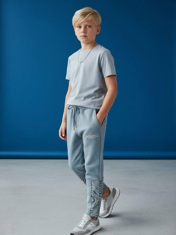 Erkek Çocuk Pamuklu Desenli Tasarım Eşofman Alt