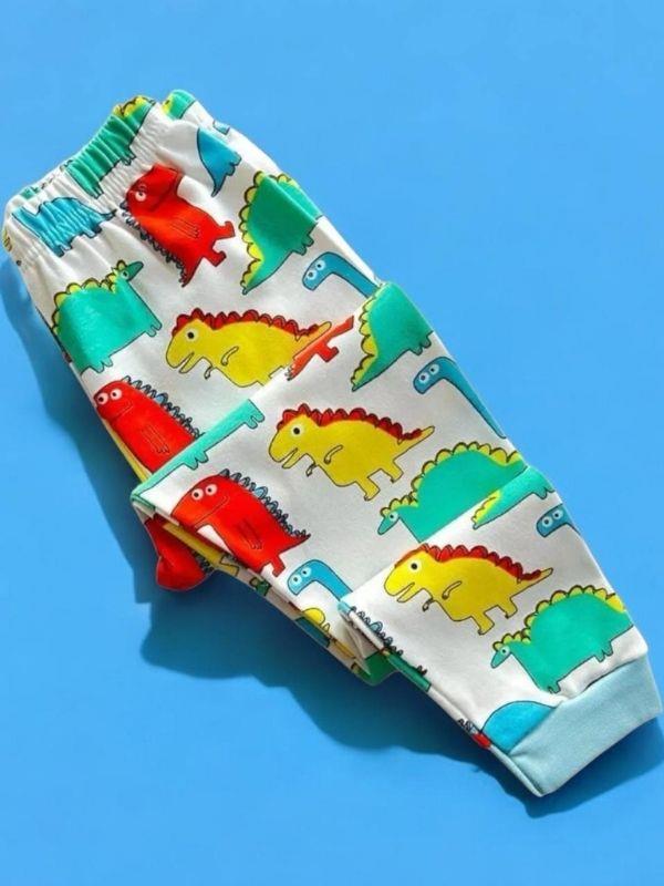 Erkek Çocuk Pamuklu Dinazor Baskılı Pijama