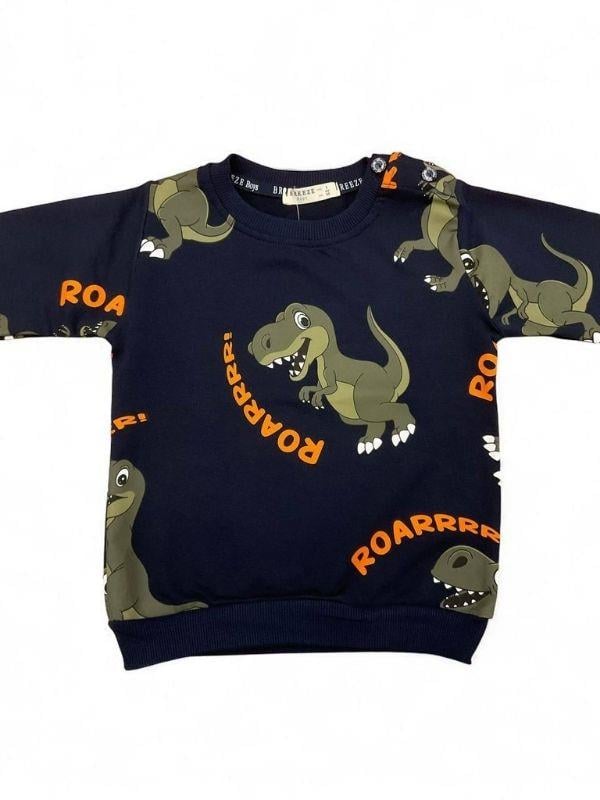 Erkek Çocuk Pamuklu Dinozorlu Eşofman Takım