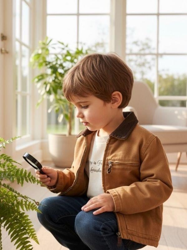 Erkek Çocuk Pamuklu Fitilli Yaka Detaylı Astarlı Cepli Mevsimlik Ceket