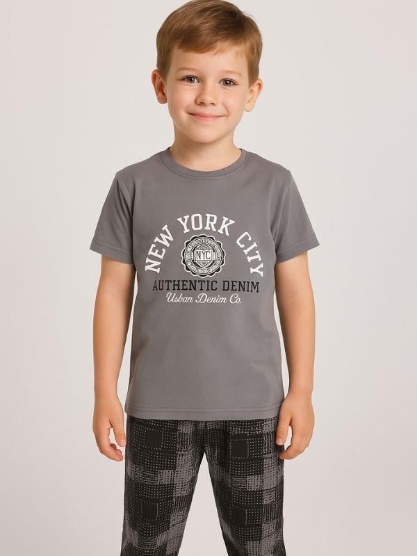 Erkek Çocuk Pamuklu Kısa Kol Pijama Takımı