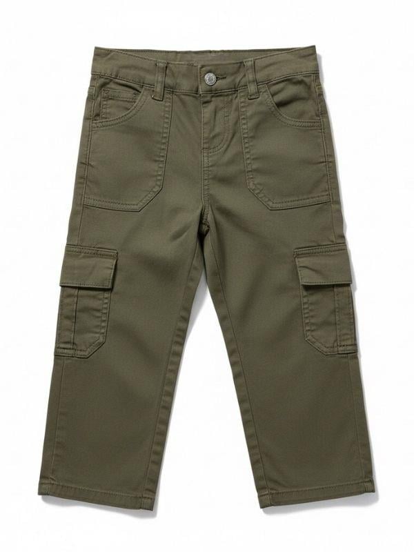 Erkek Çocuk Pamuklu Kumaş Kargo Cepli Pantolon