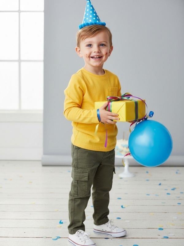 Erkek Çocuk Pamuklu Kumaş Kargo Cepli Pantolon