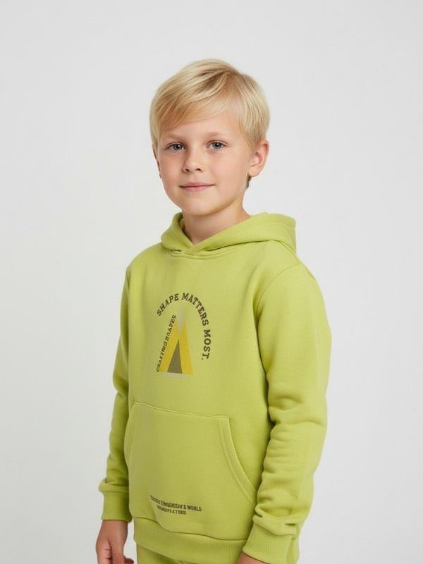 Erkek Çocuk Pamuklu Neon Yeşil Baskılı Sweatshirt