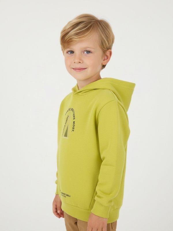 Erkek Çocuk Pamuklu Neon Yeşil Baskılı Sweatshirt