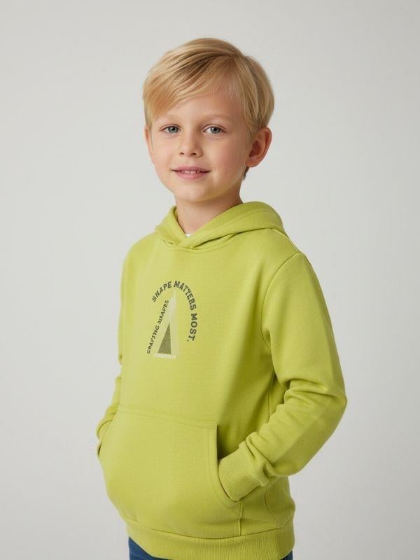 Erkek Çocuk Pamuklu Neon Yeşil Baskılı Sweatshirt