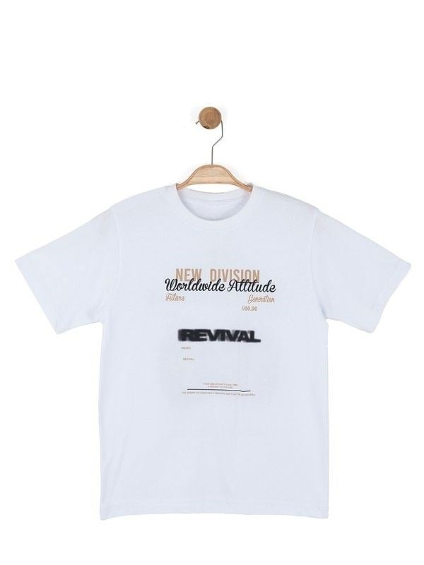 Erkek Çocuk Pamuklu New Division Sırt Baskılı T-shirt