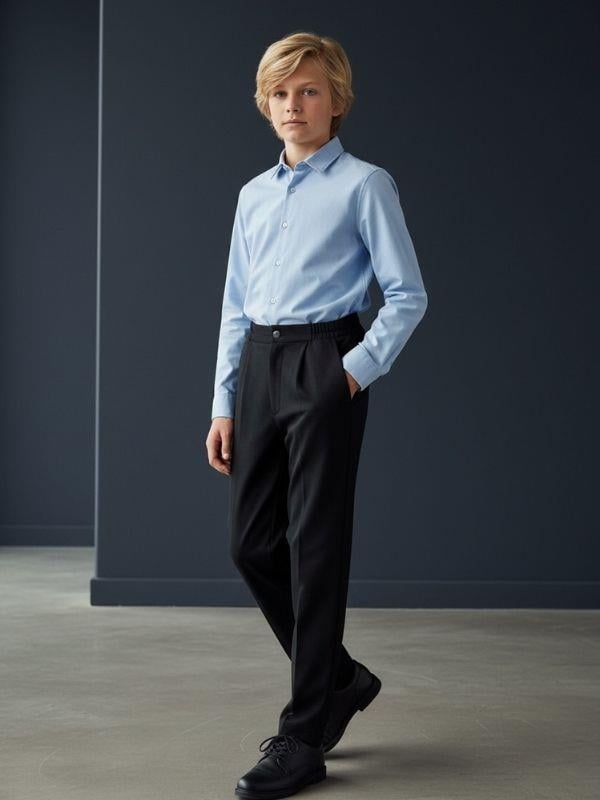 Erkek Çocuk Pamuklu Rahat Kalıp Duble Paça Eşofman Altı