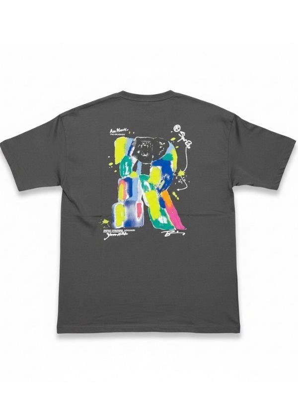 Erkek Çocuk Pamuklu Sırt Baskılı Kısa Kollu Tasarım T-shirt