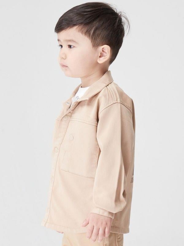 Erkek Çocuk Pamuklu Sırtı Sunset Baskılı Gömlek Ceket