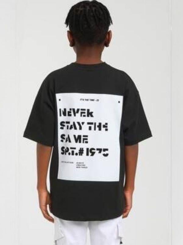 Erkek Çocuk Pamuklu Siyah Tshirt