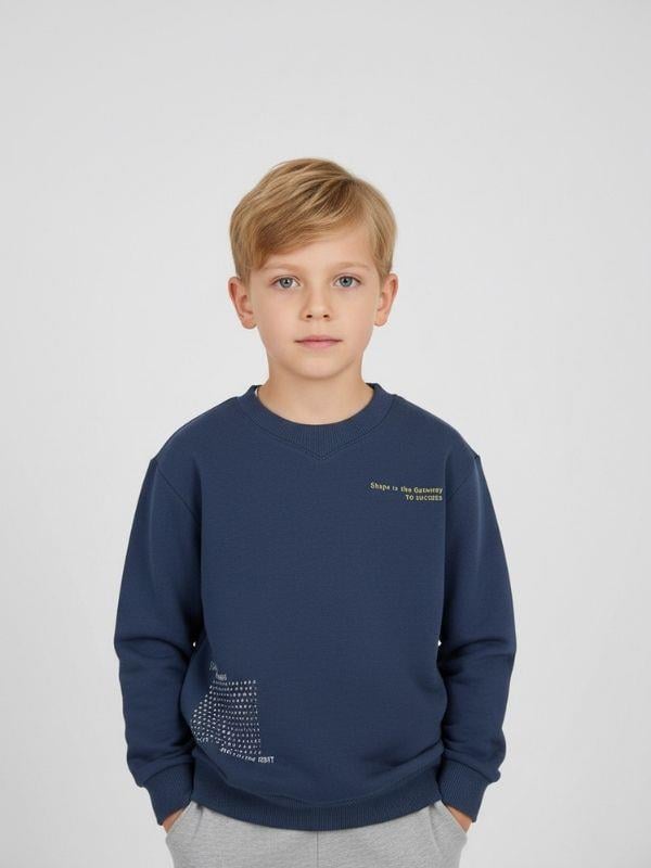 Erkek Çocuk Pamuklu V Yaka Baskılı Sweatshirt
