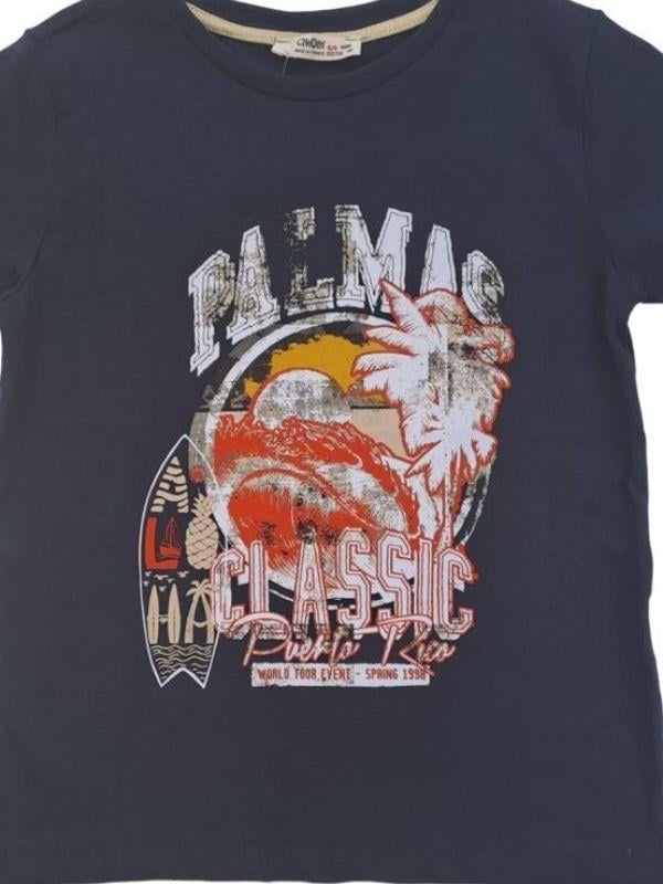 Erkek Çocuk pamuklu Yarım Kol Baskılı Tshirt
