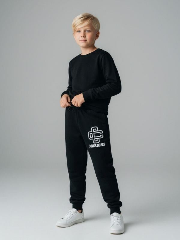 Erkek Çocuk Pamuklu Yazı Detaylı Eşofman Altı