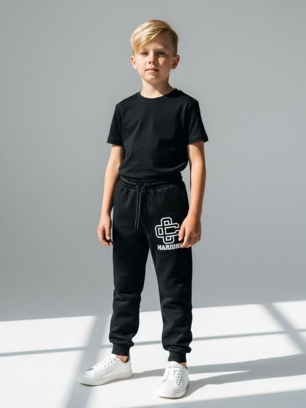 Erkek Çocuk Pamuklu Yazı Detaylı Eşofman Altı