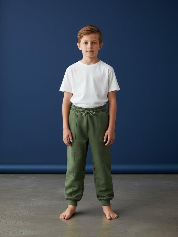Erkek Çocuk Pamuklu Yumuşak Dokulu Beli Paçası Lastikli Eşofman Altı