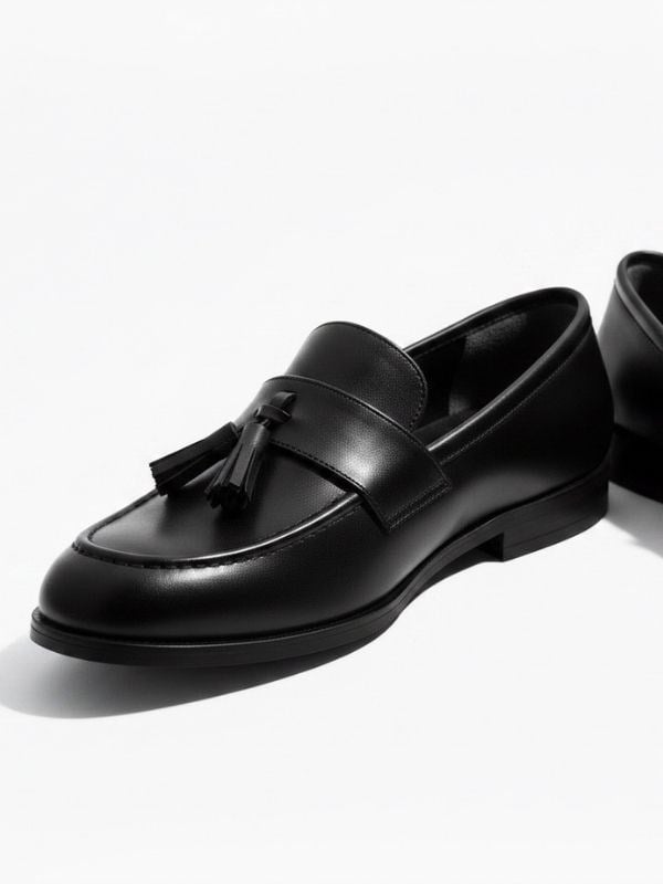 Erkek Çocuk Püskül Detaylı Deri Ortopedik Loafer Ayakkabı