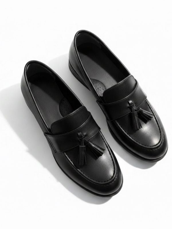 Erkek Çocuk Püskül Detaylı Deri Ortopedik Loafer Ayakkabı