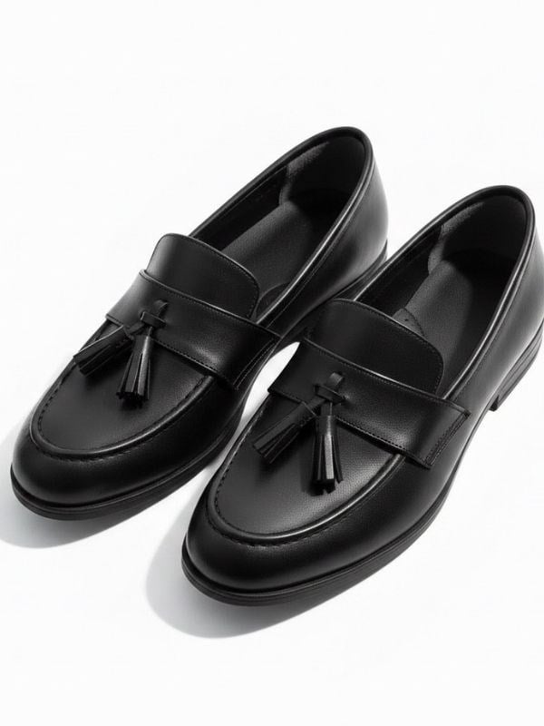 Erkek Çocuk Püskül Detaylı Deri Ortopedik Loafer Ayakkabı