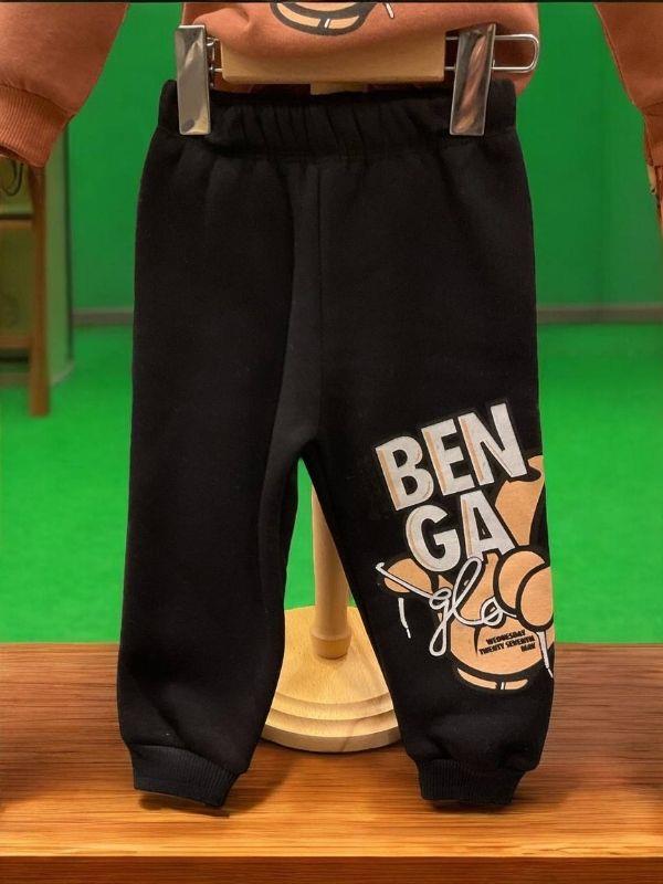 Erkek Çocuk Şardonlu 3 İplik Benga Yazılı Eşofman Takım