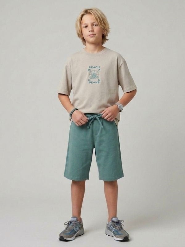 Erkek Çocuk Sırt Baskılı Oversize Tasarım T-shirt