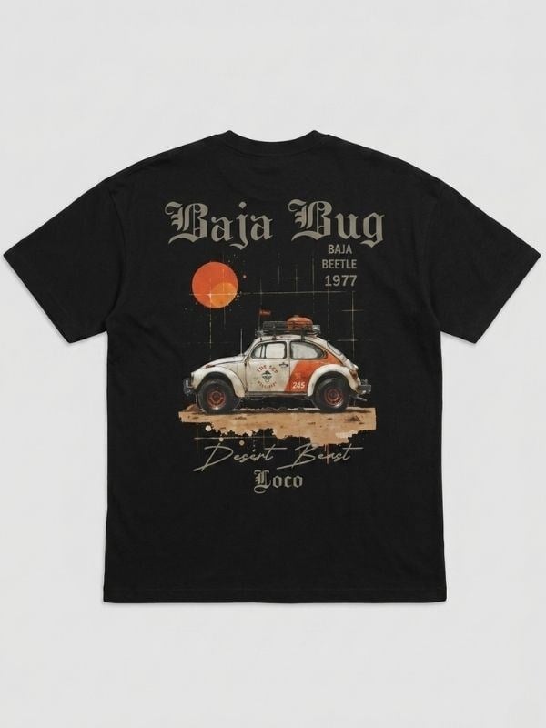 Erkek Çocuk Sırt Baskılı Oversize Tasarım T-shirt