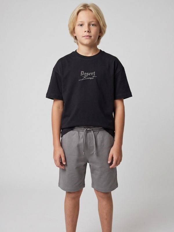 Erkek Çocuk Sırt Baskılı Oversize Tasarım T-shirt