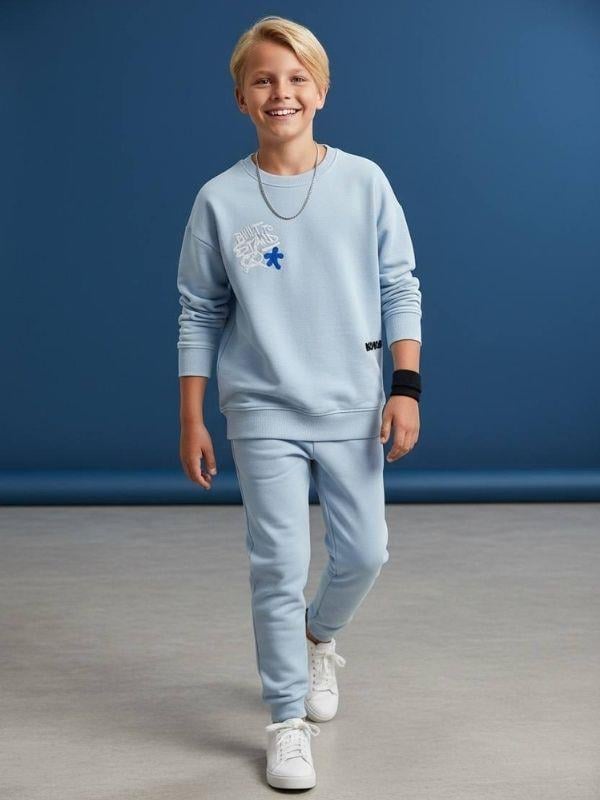 Erkek Çocuk Sırt Baskılı Tasarım Sweatshirt