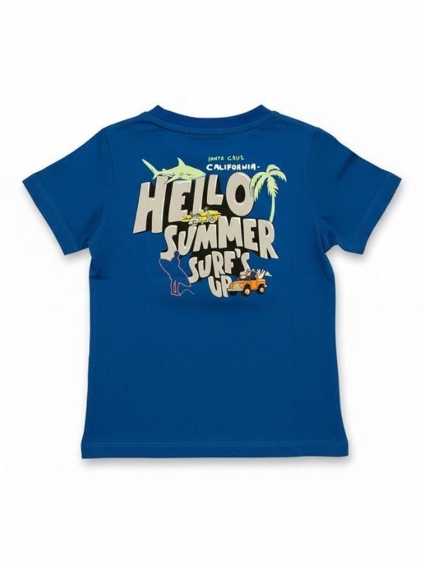 Erkek Çocuk Summer Sırt Baskılı Pamuklu Şortlu Takım