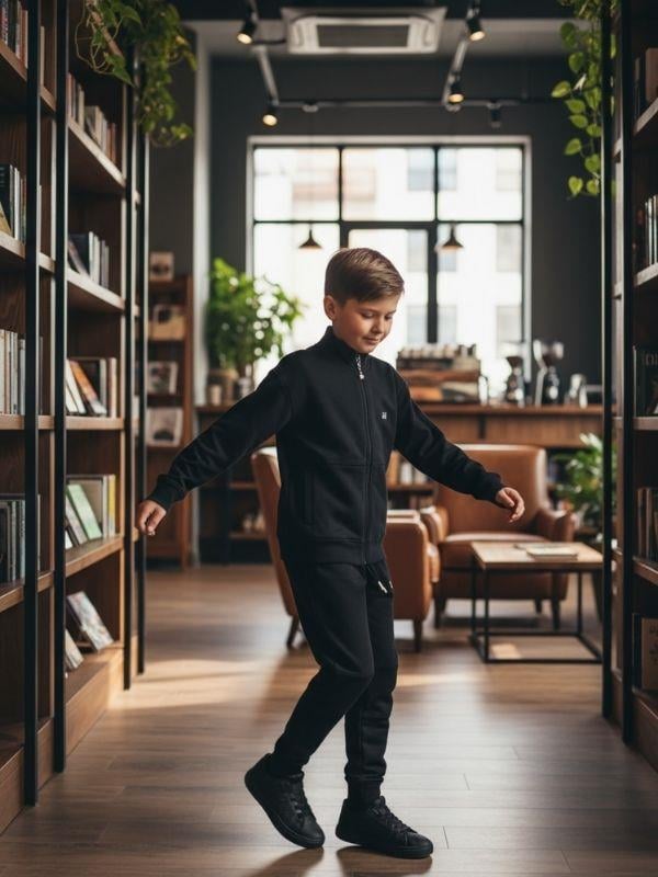 Erkek Çocuk T-shirt Kapüşonlu Hırkalı Üçlü Eşofman Takım