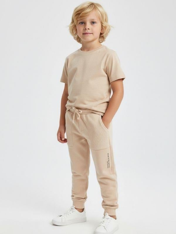 Erkek Çocuk Triko Detaylı Cepli Tasarım Eşofman Altı