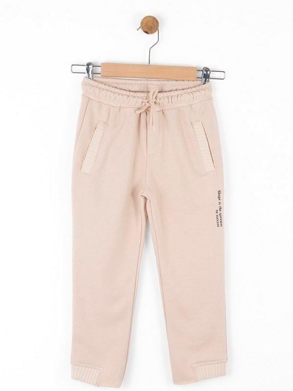 Erkek Çocuk Triko Detaylı Cepli Tasarım Eşofman Altı