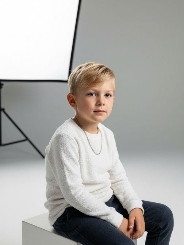 Erkek Çocuk Uzun Kollu İnce Triko T-shirt