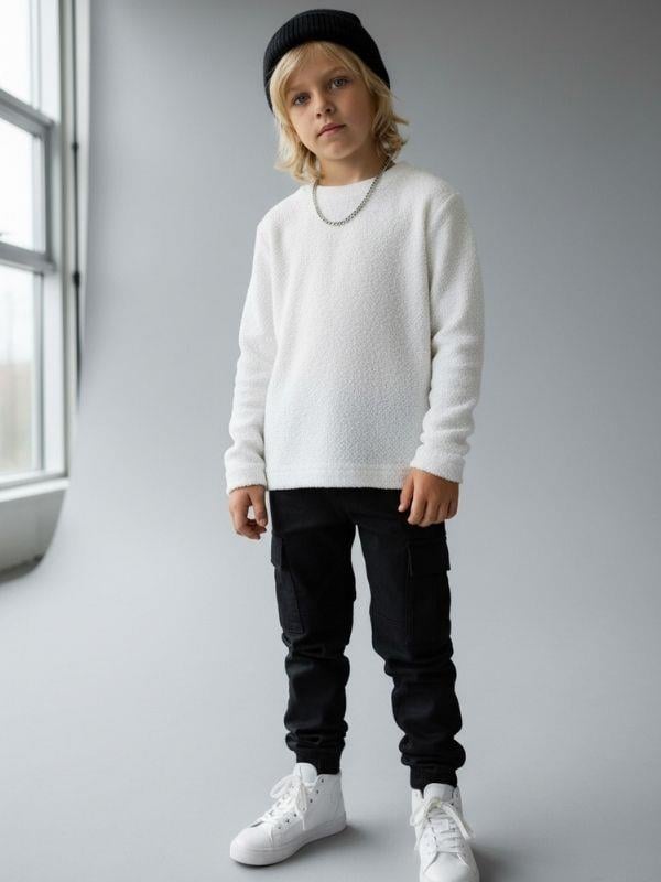 Erkek Çocuk Uzun Kollu İnce Triko T-shirt