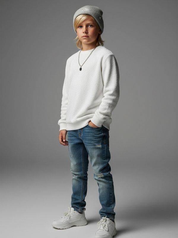 Erkek Çocuk Uzun Kollu İnce Triko T-shirt