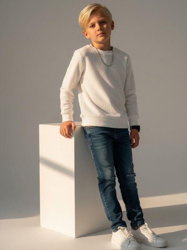 Erkek Çocuk Uzun Kollu İnce Triko T-shirt