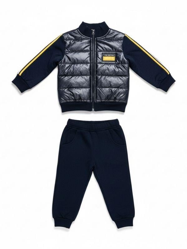 Erkek Çocuk Uzun Kollu T-shirt Montlu Üçlü Eşofman Takımı