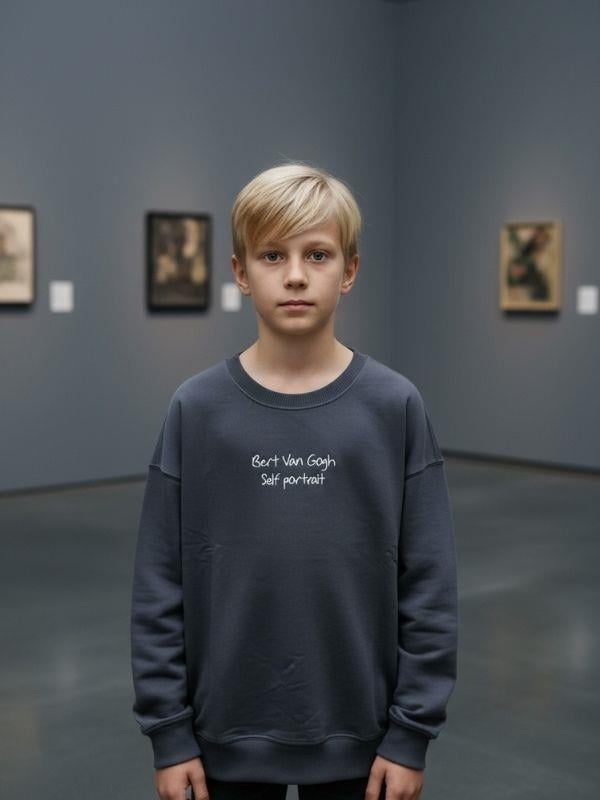Erkek Çocuk Van Gogh Baskılı Tasarım Sweatshirt