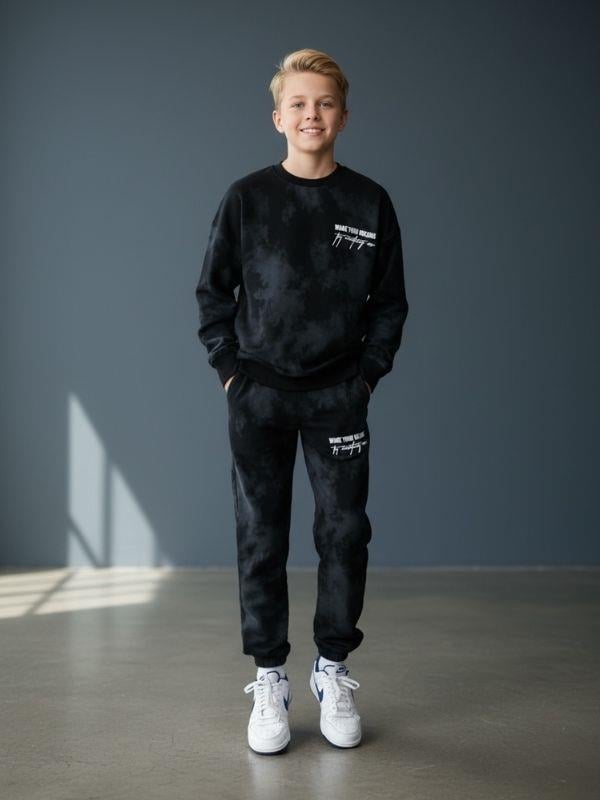 Erkek Çocuk Wake Yazılı Tasarım Eşofman Takım