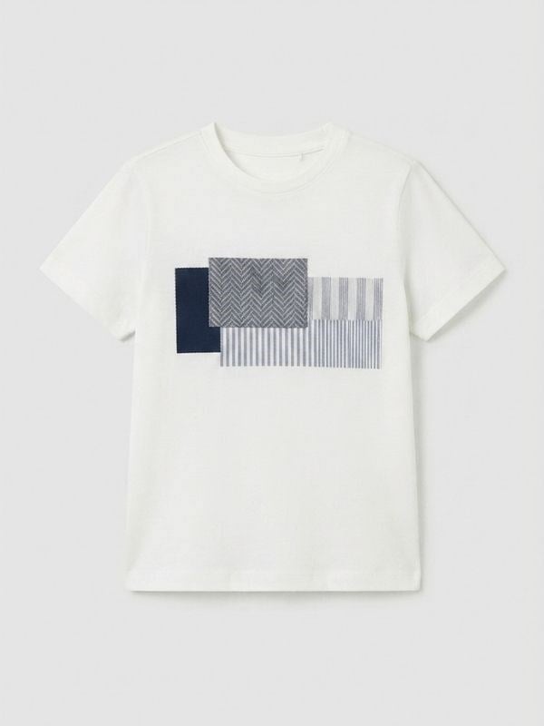 Erkek Çocuk Yama Detaylı Tasarım T-shirt