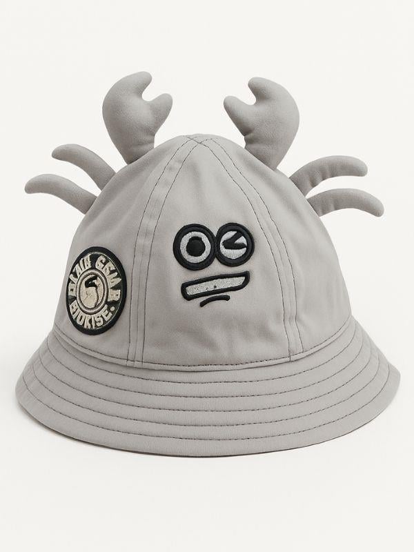 Erkek Çocuk Yengeç Nakışlı 1-3 Yaş Bucket Şapka