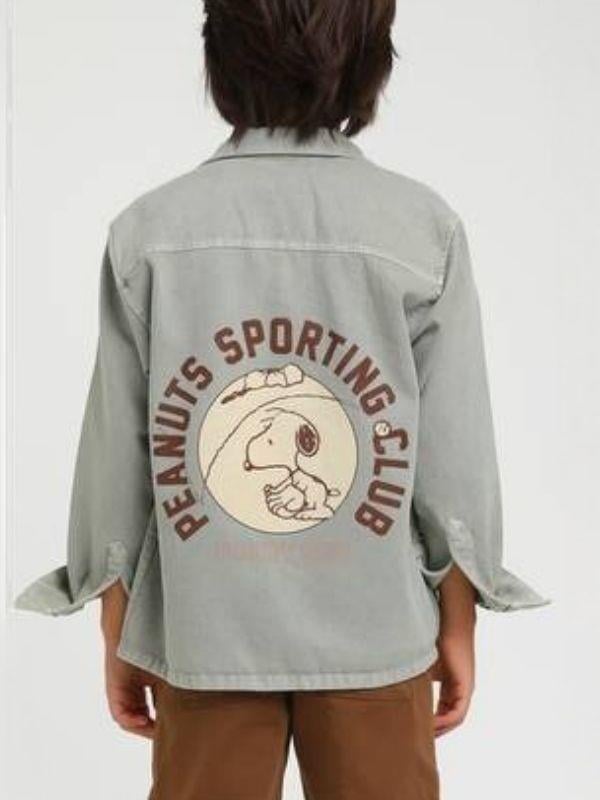 Erkek Çocuk Yeşil Sırtı Baskılı Ceket