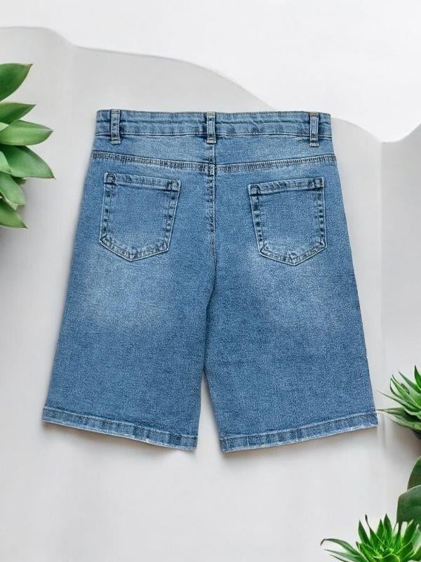 Erkek Çocuk Yırtık Detaylı Kot Şort