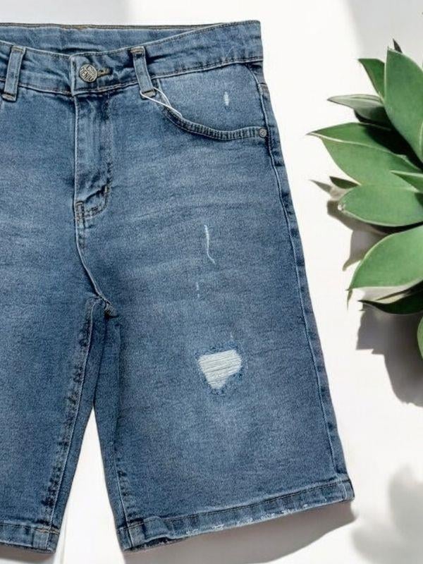 Erkek Çocuk Yırtık Detaylı Kot Şort