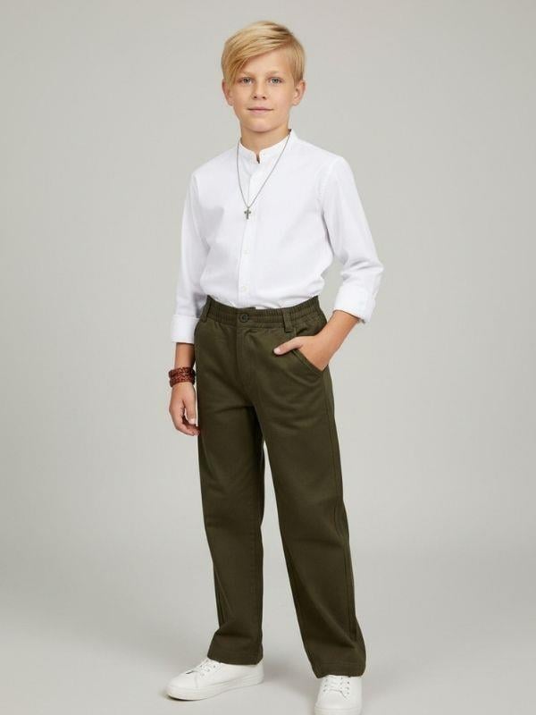 Erkek Çocuk Yumuşak Dokulu Beli Lastikli Pantolon